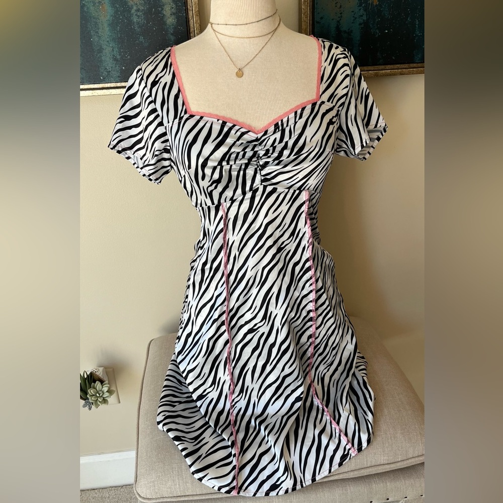 Hot lava Zebra Print Mini Dress